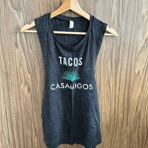 Womens Casamigos Tequila Tank Top Gray Size S